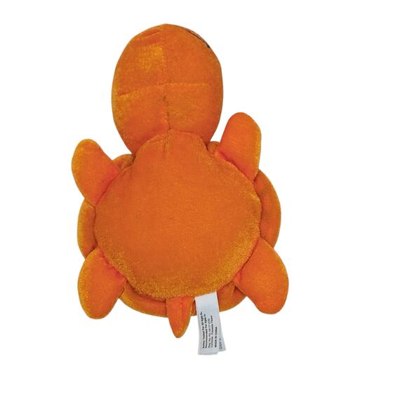 Toy Works Small 8 Inch Orange Plush Turtle Soft Stuffed Animal Toy - Picture 3 of 5